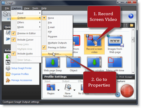 Record a Video with Snagit, Snagit