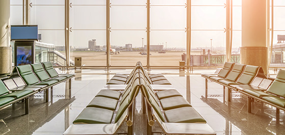 Empty airport