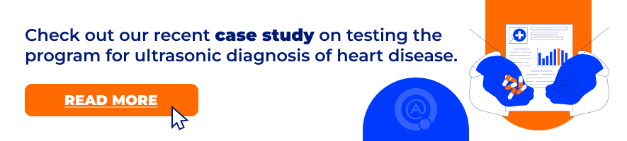  case study on testing the program for ultrasonic diagnosis of heart disease.
