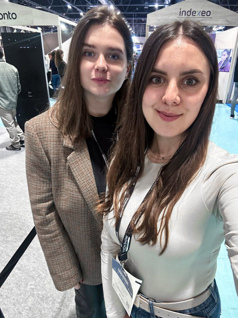 Photo of our E-Show delegates - Kristina and Anastasiia