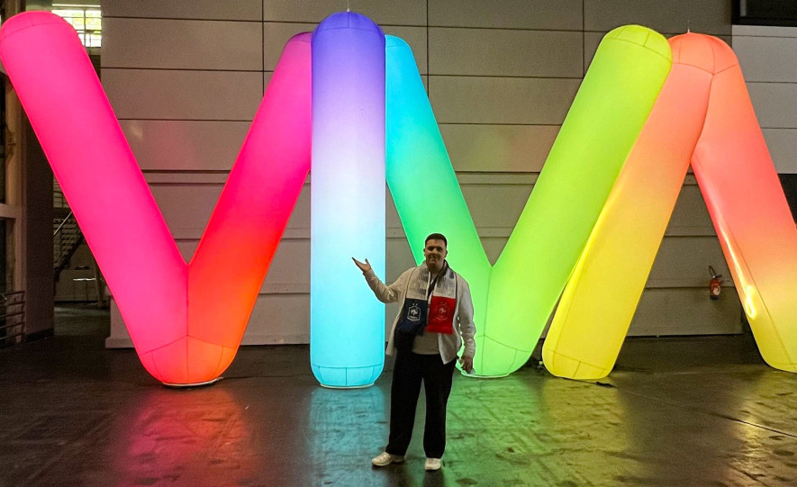 Photo of delegate from QATestLab at VivaTech - Illia Shymanskiy